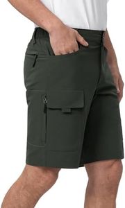Moosehill Short de randonnée cargo pour homme - Imperméable - Avec 6 poches - Léger et respirant - Pantalon de VTT - Short de cyclisme - Bermuda - Pantalon de trekking - Pantalon d'extérieur d'été,