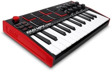 AKAI Professional MPK Mini MK3 - 25 Key USB MIDI Keyboard Controller With 8 Backlit Drum Pads, 8 Knobs and Music Production Software Included