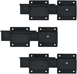 Lumiadot Flip Gate Latch Lock with Padlock Hole, 3.5mm Heavy Duty Aluminum Alloy Adjustable Door Latch for Sliding Swing Open Door, Outdoor Gate, Wooden Fence, Barn Door, Shed, Garage, Yard (3Pack)