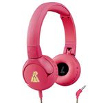 POGS Kids Wired Headphones | The Elephant 2 | Foldable, Durable Headphones for Kids 3+ | Volume Limited 85dB, Microphone | On-Ear | Music-Sharing Function Safe 3.5 mm audio cable (rPink)