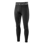 AMZSPORT Mens Sports Compression Tights Quick-Dry Baselayer Leggings Pro Training Pants - Black XL