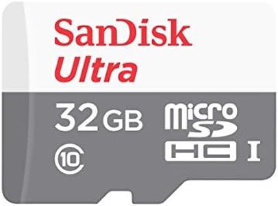 Sandisk SDSQUNS-032G-GN3MN Ultra 32GB 80MB/s UHS-I Class 10 microSDHC Card, Black