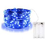 BOLWEO String Lights,10Ft/3M 30LEDs,Copper Wire Fairy Decor Battery Powered Lights for Christmas New Year's Eve Indoor Outdoor Decoration,Blue