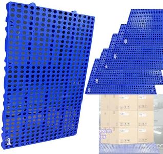 6 Round Hole Type Plastic pallets, Individual Size 23.6x15.7x2IN Suitable for Shopping malls, Plastic pallets for Basement Storage, Load Capacity up to 6000 lbs, Any Placement Free Splicing
