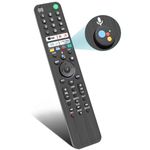 Voice Remote Control RMF-TX520U for Sony TV, Replacement for Sony Bravia OLED LED 4K 8K UHD Smart Google TV, with YouTube, Netflix, Disney+, Prime Video Buttons