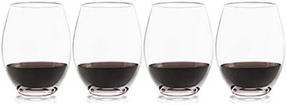 Plumm Outdoors Stemless Red+ Stemless RED+ Wine Glasses, Clear, PLUOTPG5510