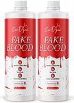 2-Pack Evo Dyne Fake Blood (16 FL OZ), Made in USA | Halloween Vampire Blood Bottle for Costumes Including Zombie, Vampire and Other Dress Up Needing a Gory Scene - Looks & Feels Like Real Blood