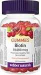 Webber Naturals Biotin 10,000 mcg, 30 Gummies, Supports Healthy Hair, Skin & Nails, Energy Metabolism, Vegan