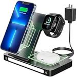 Wireless Charger, 3 in 1 Charging Station Apple, 18W Fast Wireless Charger Stand Compatible with iPhone 15/14/13/12/11/Pro/SE/XS/XR/8 Plus, for Apple Watch 8/7/6/5/4/3/2/SE, AirPods Pro 3/2