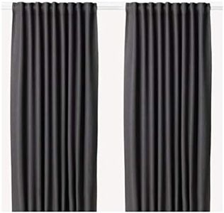 IKEA Annakajsa Blackout Curtains 1 Pair Gray 203.902.39 Size 57x98