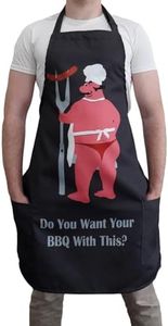 LIQ Inc. “Cheeky Guy” Funny BBQ Apron for Men – Dark Grey, 2 Large Pockets, Adjustable Neck Strap, One Size Fits Most, Extra Long Waist Ties