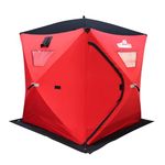 THUNDERBAY Ice Cube 3-4 Man Portable Ice Shelter, 34 Square Feet of Fishable Area, Portable 3-4 Person Ice Shanty