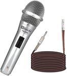 Guarda Cardioid Dynamic Vocal Microphone with 26.3ft XLR Cable, Metal Handheld Mic Compatible Karaoke Machine/Speaker/Amp/Mixer for Karaoke Singing, Speech, On/Off Switch (SM-3000)