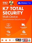 K7 Total Security Multi Device Antivirus |5 Devices, 1 Year| Fast scans, Anti Malware, Anti Ransomware| Windows, Mac, Android & iOS | 24 hr Email Delivery.