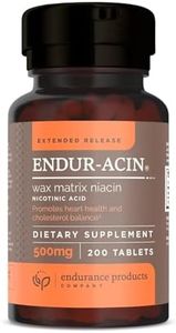 Endurance Products ENDUR-ACIN Niacin - Vitamin B3 Niacin 500mg Extended Release & Low-Flush, 200 Tablets - Supports Cholesterol Balance & Heart Health