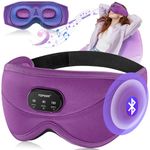 TOPOINT Bluetooth Sleep Mask Headphone 3D Eye mask with Bluetooth Headphones 34 Soothing Audio |15hrs Playingtime | 3 Timer,Sleep Mask Blackout with Waterproof Travel Bag for Travel,Nap,Shift Work