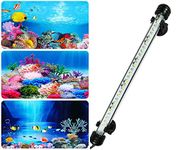 NATLIS Glass Aquarium Fish Tank Light Multicolour Changing Waterproof Ip68 Rated Light Fully Submersible Decorative Lamp with Multi Mode Led Light Bar(Up to 3 Feet Aquarium) (27 Cm Length, Pack of 1)