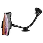 ipow Car Phone Holder, Dashboard Windshield 13 Inches Long Arm Universal Car Mount Compatible with All 4-7" iPhone 14/13/12/11 Pro Max Plus Mini, Xs XR X, Samsung S23, Plus,5s, Huawei etc