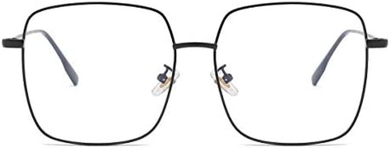 Dollger Blue Light Blocking Glasses women Anti Glare UV Filter Computer Gaming Glasses Retro matal square Eyeglasses Frame BLACK