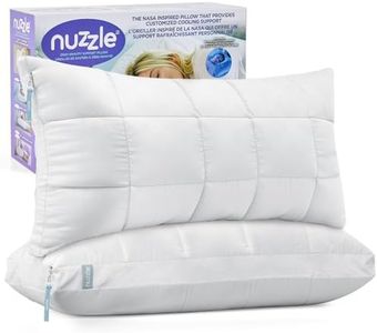 Nuzzle Adjustable Neck Pillows Queen Size Set of 2,Soft Luxury Hotel Feel | Bed Pillows Queen Set of 2 with Adjustable Height & Firm Feel for Side, Back and Stomach Sleepers–Gift for Women & Men