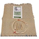 Pressed Cane Webbing Kit, Contains a 24"x24" Piece of 1/2" Fine Open Cane Mesh, 8' of #8 Spline, 5 Wood Wedges and a Full Color Instruction Booklet (Breuer) (1/2" Fine Open)
