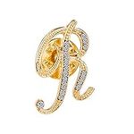 ETHOON Initial Letter Brooch Pin Sm