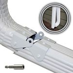 Zip Hinge 6 Pack Plus | Made in The USA Downspout Hinge | Hardware, Nutsetter & Instructions | DIY Installation on All Rectangle or Square Downspouts