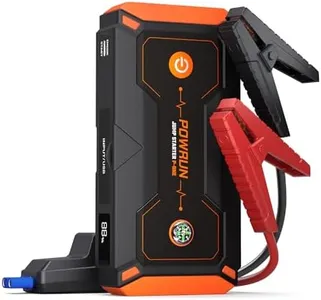 Powrun P-ONE Jump Starter, 2000A Portable Jump Box - Car Jump Starter Battery Pack for up to 8.0L Gas and 6.5L Diesel Engines, 12V Battery Jump Starter with Carry Case (Orange)