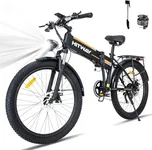 HITWAY Electric Bike for Adults, 26"*3.0 Tire Ebike with 750W Motor, Foldable Electric Bike with 48V 15AH Removable Battery, 7-Speed Electric Bicycle, IP54, UL2849 Certified