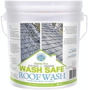 Wash Safe™ ROOF WASH Roof Cleaner, 10 lb. | Clear, Bleach-Free Concentrate | Clean Up to 10,000 sq. ft. of Asphalt, Wood, Slate and Ceramic Shingles or Tiles