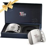 SYOKAMI Finger Guards for Cutting Food, 2 Multifunctional Stainless Steel Finger Protector with Herb Stripper, Adjustable to Fit Different Finger Sizes, Safe Kitchen Tool, Gift for Friend and Family