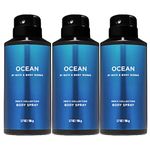 Lot of 3 Bath and Body Works Signature Collectio for Men Ocean Deodorizing Body Spray by Bath & Body Works