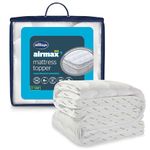 Silentnight Airmax 800 Single Mattress Topper - Extra Thick Deep Fitted Mattress Enhancer with 8cm Thick Cushioning, Mesh Sides to Increase Airflow and Elasticated Straps - 90x190cm, Single