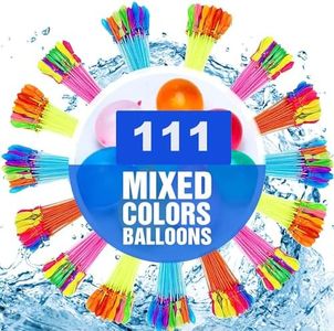 Water Balloons Instant Filling Self Sealing for Kids & Adults Indoor Outdoor, 111 PCS Colorful Water Balloons for Cool Summer Games Party Water Toys Balloons for Family Fun Swimming Pool Funs(B)