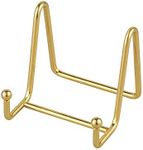 Tincogo Plate Stands for Display - Plate holder Display stand Table easel Picture Frame Stand Display Photo|Decorative Plate |Dish | Tabletop Art-3inch-Gold
