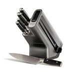 Ninja Foodi StaySharp Knife Block with Integrated Sharpener, 5-Piece Set, Includes Kitchen and Herb Scissors, Black/Stainless Steel, K32005UK