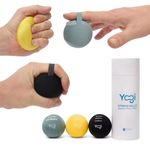 Yogi Stress Balls Fidget Toys - Fidget Stress Ball with Finger Grip, Stress Balls for Adults and Kids, Grip Strength Trainer Squeeze Balls, Anxiety Stress Relief, Fidget Handball, Squish Ball- 3 Pack