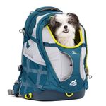 Kurgo G-Train Pack, Carrier Backpack for Small Dogs and Cats, Ideal for Hiking or Travel, Waterproof Bottom, Ink Blue