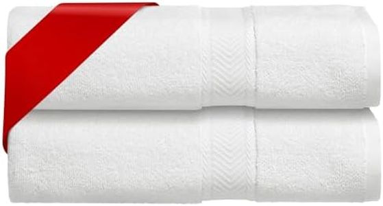 HOMELEVEL Toallas Baño Grandes Algodon - 2X Toalla Baño Blanca 70 x 140 cm - Toalla de Baño Gruesas Blancas de 500 gsm - Toallas Ducha 70x140 Algodon 100% Natural Turco