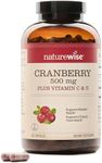 NatureWise Cranberry Extract Pills - 12,500mg* Cranberries with Vitamin C & E - Cleansing Urinary Tract & Bladder, Immune Support - Vegan, Non-GMO, Sugar-Free - 360 Capsules[6-Month Supply]