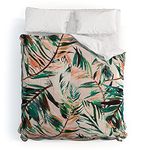 Deny Designs 2021 Cotton Comforter, King, Marta Barragan Camarasa Tropical Leaf Desert