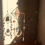 CACTOPIA Raw Crystal Suncatchers, Rainbow Maker for Window, Balcony, Garden, Boho Decor & Gifting (Rose Quartz)