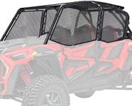 StarknightMT RZR XP4 1000 Window Mesh, Shield Ventilated Protective Door Net Roll Cage Side Window Net Compatible with 2014-2023 Polaris RZR XP4 1000/Turbo 4 Door UTV Window Netting
