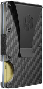 Hayvenhurst Wallet For Men - Reinvented Design Men's Wallet - Slim, Minimalistic & Seamless, Blocks RFID Scanners with a Money Clip (Carbon Fiber)