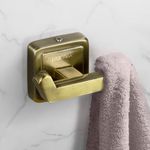 Plantex 304 Grade Stainless Steel Robe Hook/Napkin Hanger/Hook for Hanging Towel in Bathroom/Living Room - Decan (Brass Antique)