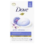 Dove Beauty Bar Gentle Cleanser Moisturizes To Calm Skin Anti-Stress Cream Bar Gentle Bar Soap Cleanser Made With 1/4 Moisturizing Cream 106 g 6 count