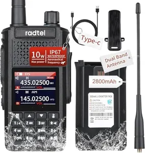 Radtel RT-630 IP67 Waterproof 10W Full Bands Ham Radio, Aviation Air Band Long Range Handheld Walkie Talkie, 18-630Mhz Receiver, USB-C 2800mAh Battery Aviation UHF VHF Marine