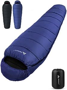Forceatt Saco de Dormir -7°C~20°C 4 Estaciones(210x80CM/1.8KG~2.4KG) Saco de Dormir Compacto para Adultos, Saco de Dormir Invierno a Prueba de Agua y Desgarros,Lgrande para Camping. (Azul-2.4KG)
