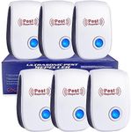 Ultrasonic Pest Repeller, 6 Packs Electronic Insect Repeller and Plug-In Pest Repellent, Mice Repellent Pest Control Insect and Spider Repellent Against Mosquito,Cockroach,Mice,Spiders,Flies