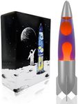 Liquid Motion Lamps,16 Inch Rocket Shaped Liquid Lamp,Liquid Motion Lamp for Kids Adults,Purple Liquid and Orange Wax,LABA Lamp,Birthday Gift for Boys Girls